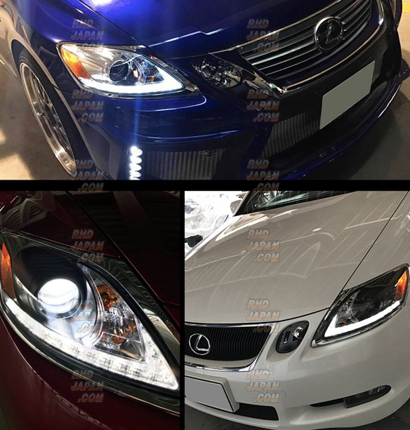 78 Works L Line Headlight Set V2 Black - GS350 GS430 GS450h GS460